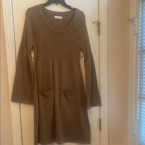 Calvin Klein Tan Ribbed Knit Top